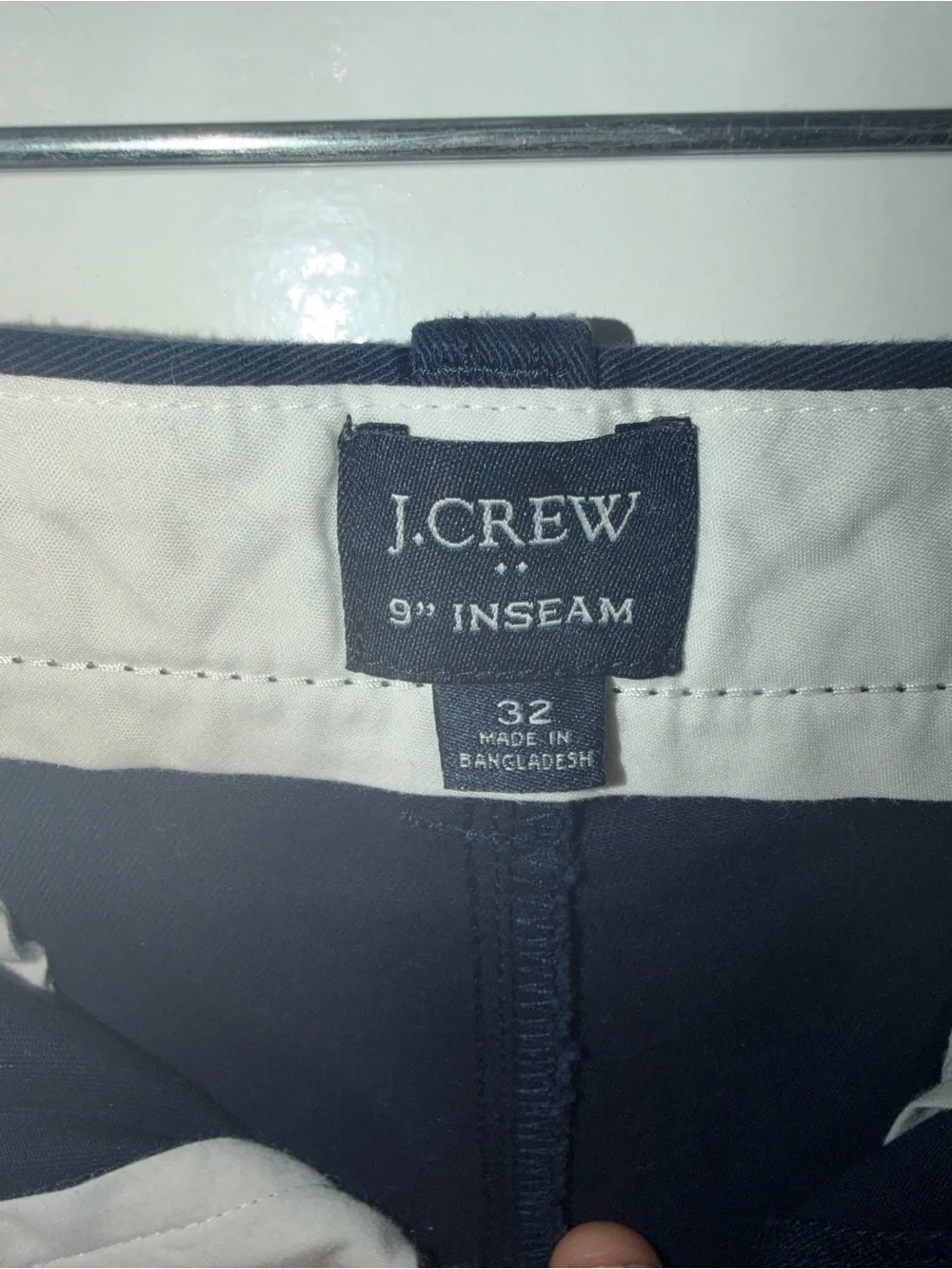 J. Crew Men's Navy Flat-Front Cotton Shorts